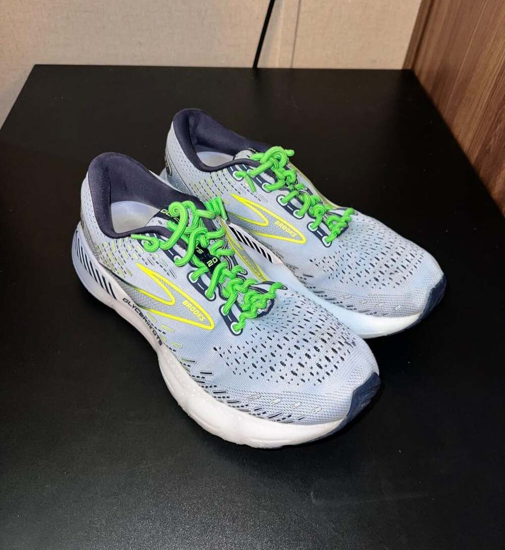 Brooks Glycerin GTS 20 Size 10 Light Blue Peacoat Nightlife Running Shoes